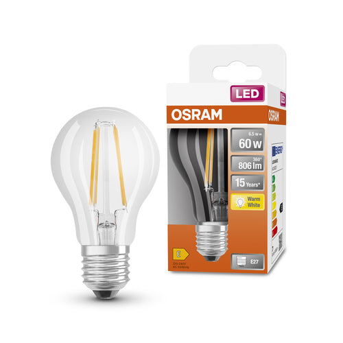 OSRAM LED Retrofit Classic A LED Lampe (ex 60W) 7W / 2700K Warmweiß E2