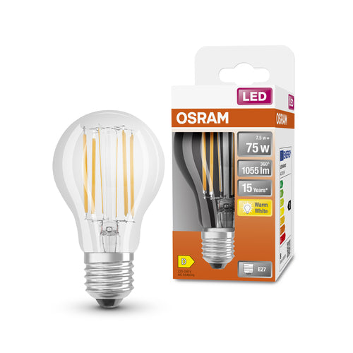OSRAM LED Retrofit Classic A LED Lampe (ex 75W) 7,5W / 2700K Warmweiß