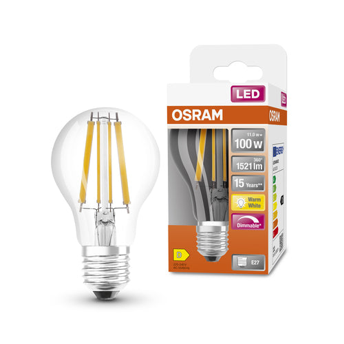 OSRAM LED Retrofit Classic A LED Lampe dimmbar (ex 100W) 12W / 2700K Warmweiß E27-Leuchtmittel-LEDVANCE Shop OSRAM LED Retrofit Classic A LED Lampe dimmbar (ex 100W) 12W / 2700K Warmweiß E27-Leuchtmittel-LEDVANCE Shop