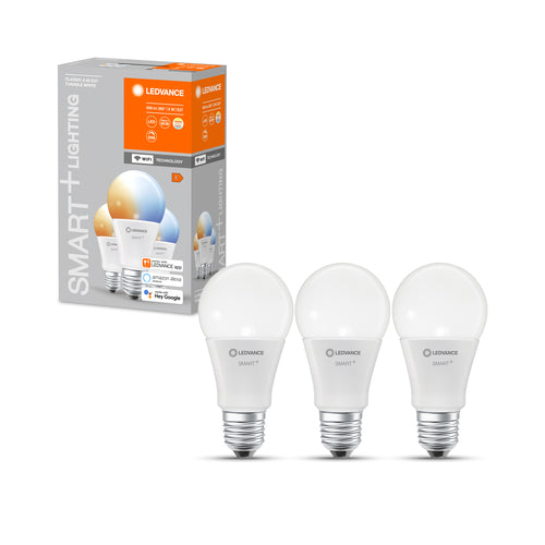 LEDVANCE Wifi SMART+ Classic LED Lampe Tunable Weiß (ex 60W) 9W / 2700-6500K E27 3er-Leuchtmittel-LEDVANCE Shop LEDVANCE Wifi SMART+ Classic LED Lampe Tunable Weiß (ex 60W) 9W / 2700-6500K E27 3er-Leuchtmittel-LEDVANCE Shop