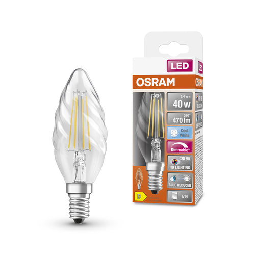 OSRAM Dimmbare LED-Lampe LED SUPERSTAR+ CL BW FIL 40 dim 3,4W/940 E14 CRI90 BOX , Kaltweiß-Leuchtmittel-LEDVANCE Shop OSRAM Dimmbare LED-Lampe LED SUPERSTAR+ CL BW FIL 40 dim 3,4W/940 E14 CRI90 BOX , Kaltweiß-Leuchtmittel-LEDVANCE Shop