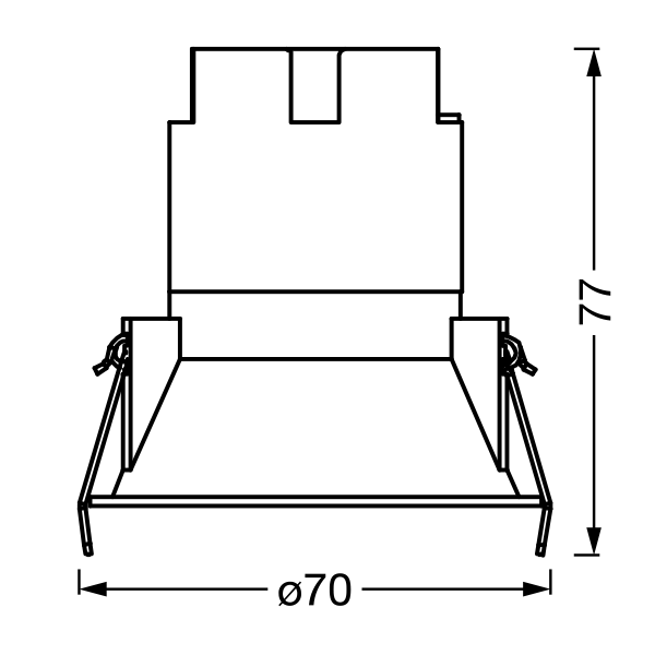 LEDVANCE SPOT TWIST Ø 70mm Downlight, schwarz, 5W, 400lm, 840 WT-Einbaustrahler & Spots-LEDVANCE Shop LEDVANCE SPOT TWIST Ø 70mm Downlight, schwarz, 5W, 400lm, 840 WT-Einbaustrahler & Spots-LEDVANCE Shop