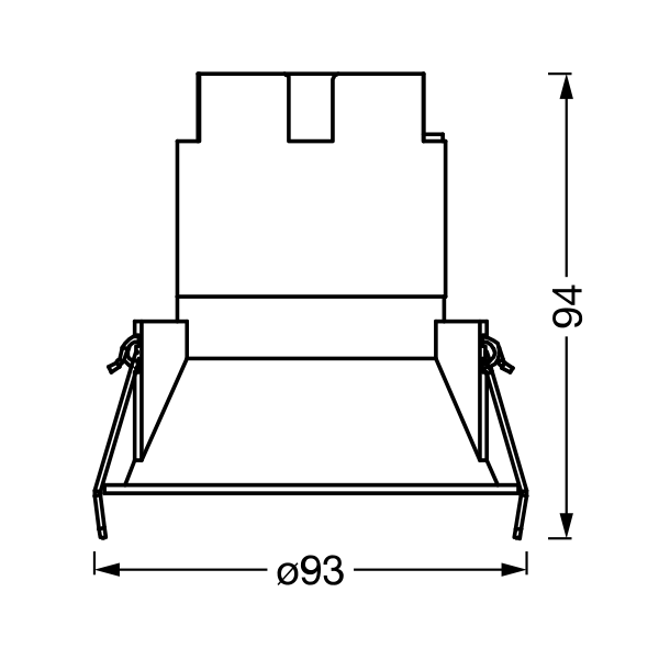 LEDVANCE SPOT TWIST Ø 93mm Downlight, weiß, 10W, 800lm, 840 WT-Einbaustrahler & Spots-LEDVANCE Shop LEDVANCE SPOT TWIST Ø 93mm Downlight, weiß, 10W, 800lm, 840 WT-Einbaustrahler & Spots-LEDVANCE Shop