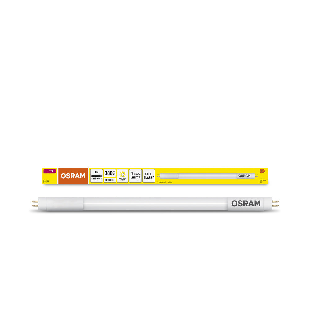 OSRAM LED Röhre TUBE T5 HF SHORT 288 mm 4W 830, 380 lm, 3000 K, Warmweiß-LEDVANCE Shop OSRAM LED Röhre TUBE T5 HF SHORT 288 mm 4W 830, 380 lm, 3000 K, Warmweiß-LEDVANCE Shop