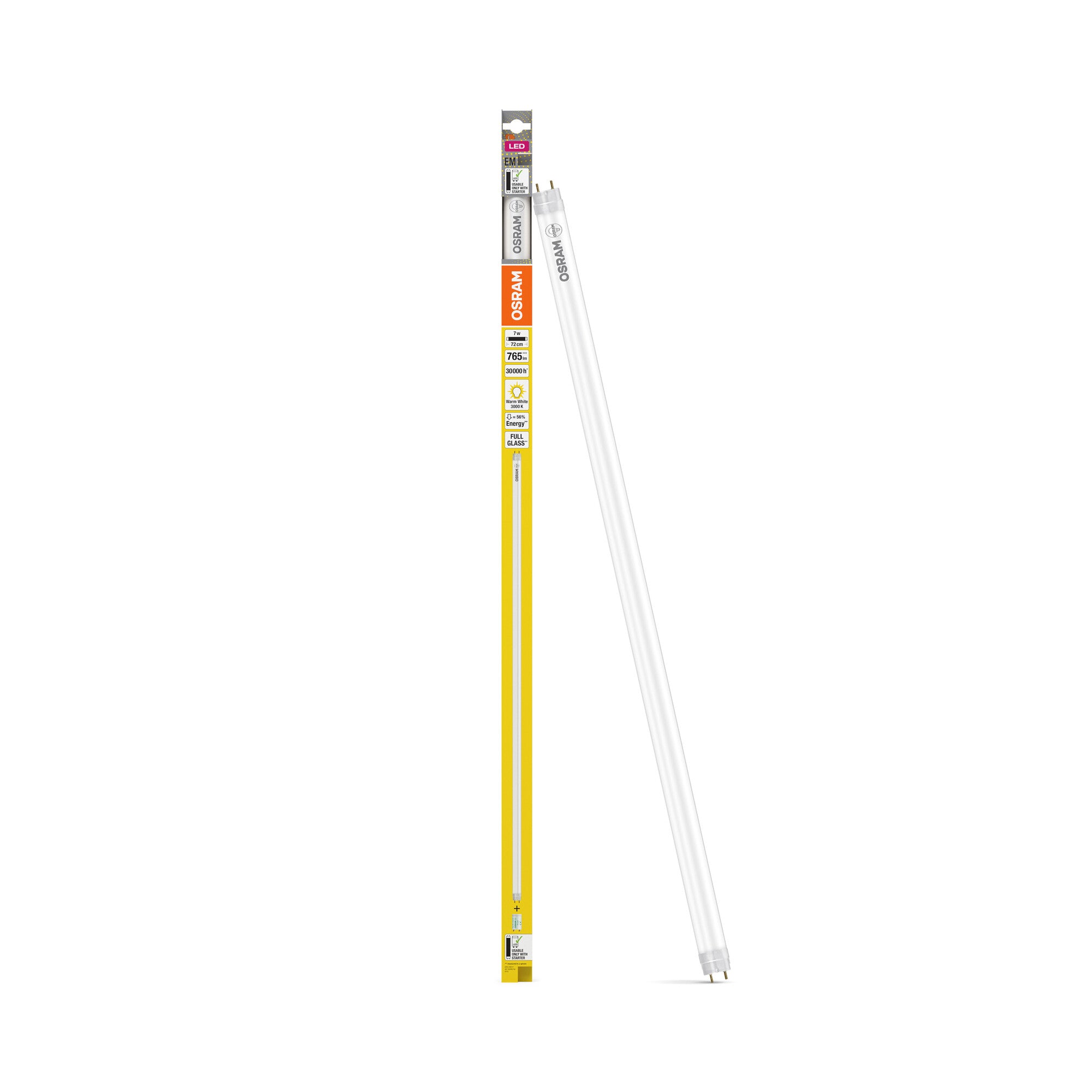 OSRAM LED TUBE T8 EM in Röhre, zweiseitig gesockelt-Form, LED-Röhre, B