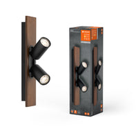 LEDVANCE DECOR SPOT MERCURY Deckenleuchte, 2 x 3,4W, Holzoptik, schwarz-Deckenleuchten-LEDVANCE Shop LEDVANCE DECOR SPOT MERCURY Deckenleuchte, 2 x 3,4W, Holzoptik, schwarz-Deckenleuchten-LEDVANCE Shop