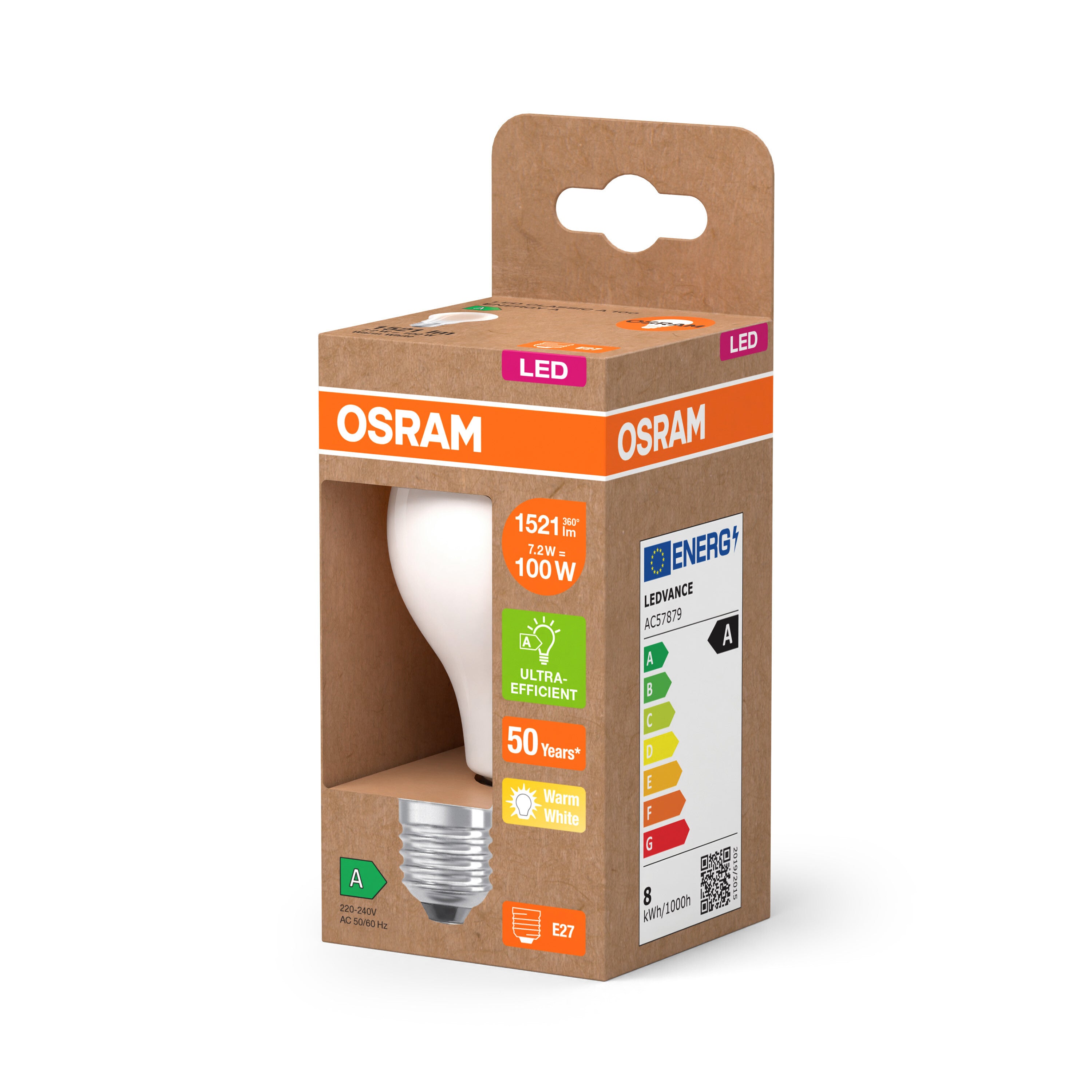 OSRAM LED Superstar Classic Lampe Frosted, 7.2W, 1521lm, E27 , Warmweiß-LEDVANCE Shop OSRAM LED Superstar Classic Lampe Frosted, 7.2W, 1521lm, E27 , Warmweiß-LEDVANCE Shop