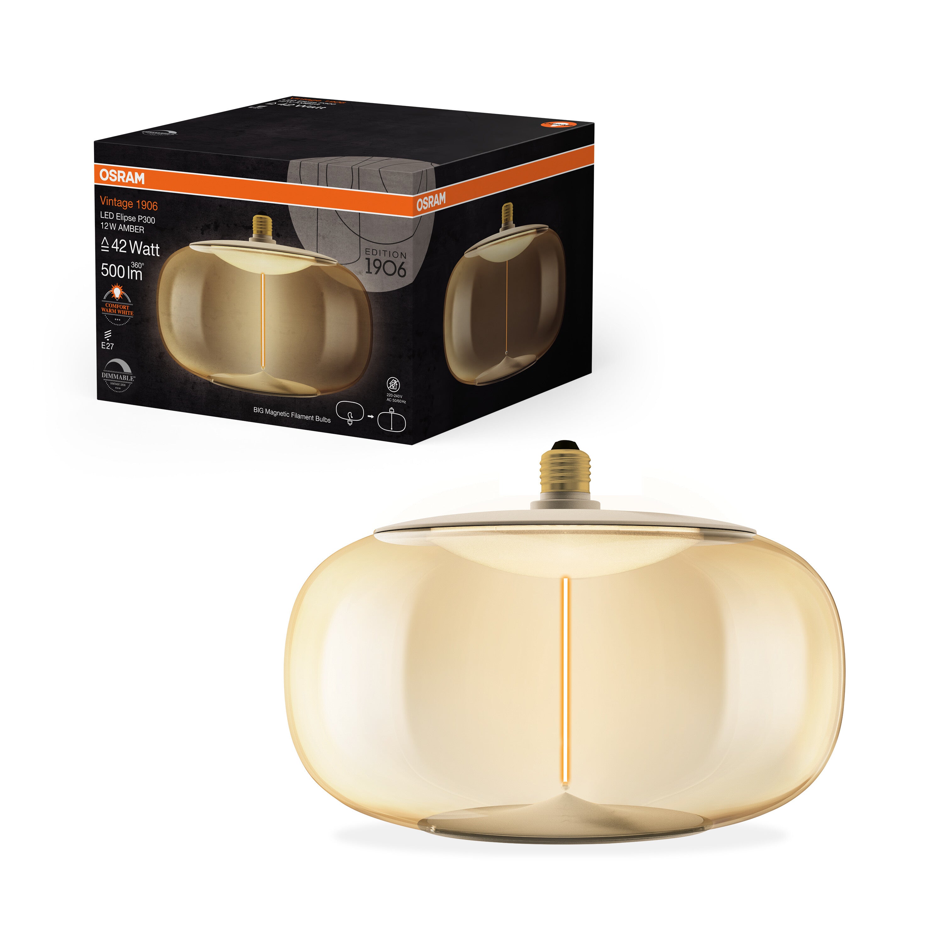 OSRAM Vintage 1906® LED BIG DECORATIVE BULB WITH FILAMENT-MAGNETIC STY