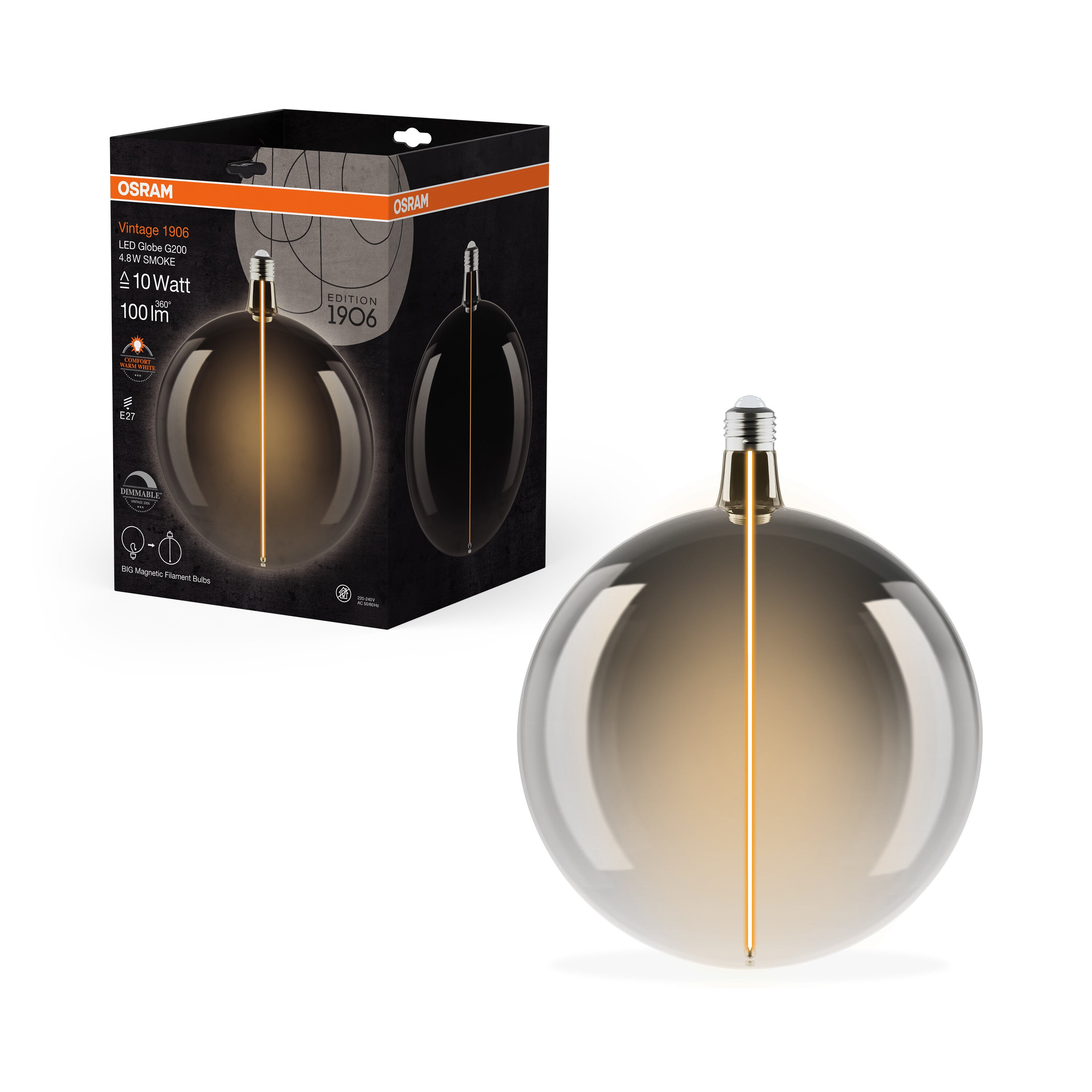 OSRAM Vintage 1906® LED BIG DECORATIVE BULB WITH FILAMENT-MAGNETIC STY