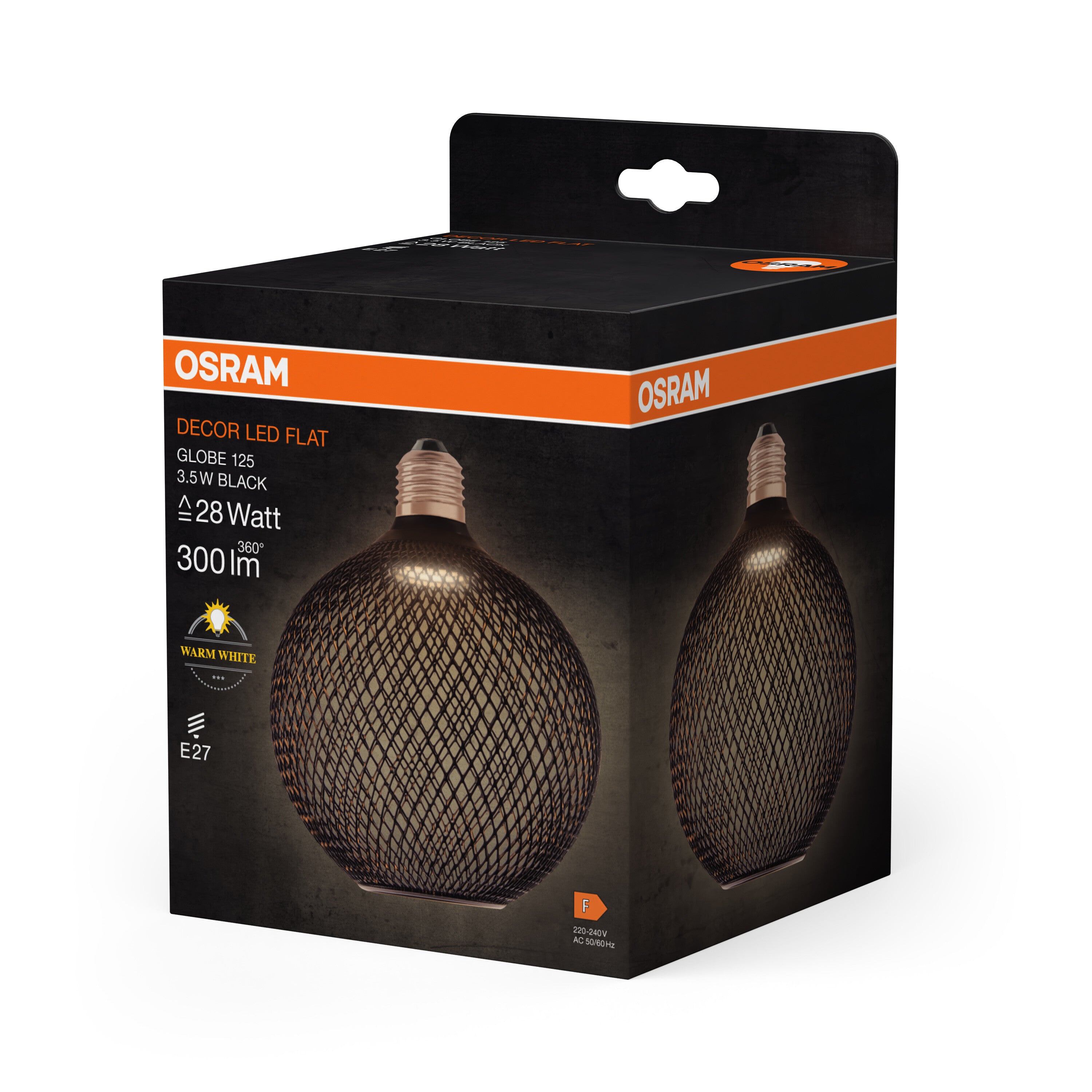 OSRAM DECOR LED Flatlampe Schwarz, 3.5W, Frosted, 125mm , Warmweiß , E27-LEDVANCE Shop OSRAM DECOR LED Flatlampe Schwarz, 3.5W, Frosted, 125mm , Warmweiß , E27-LEDVANCE Shop