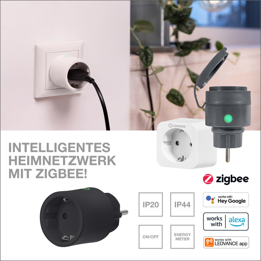 LEDVANCE ZigBee SMART+ Plug smarte indoor Steckdose, schwarz-LEDVANCE Shop LEDVANCE ZigBee SMART+ Plug smarte indoor Steckdose, schwarz-LEDVANCE Shop