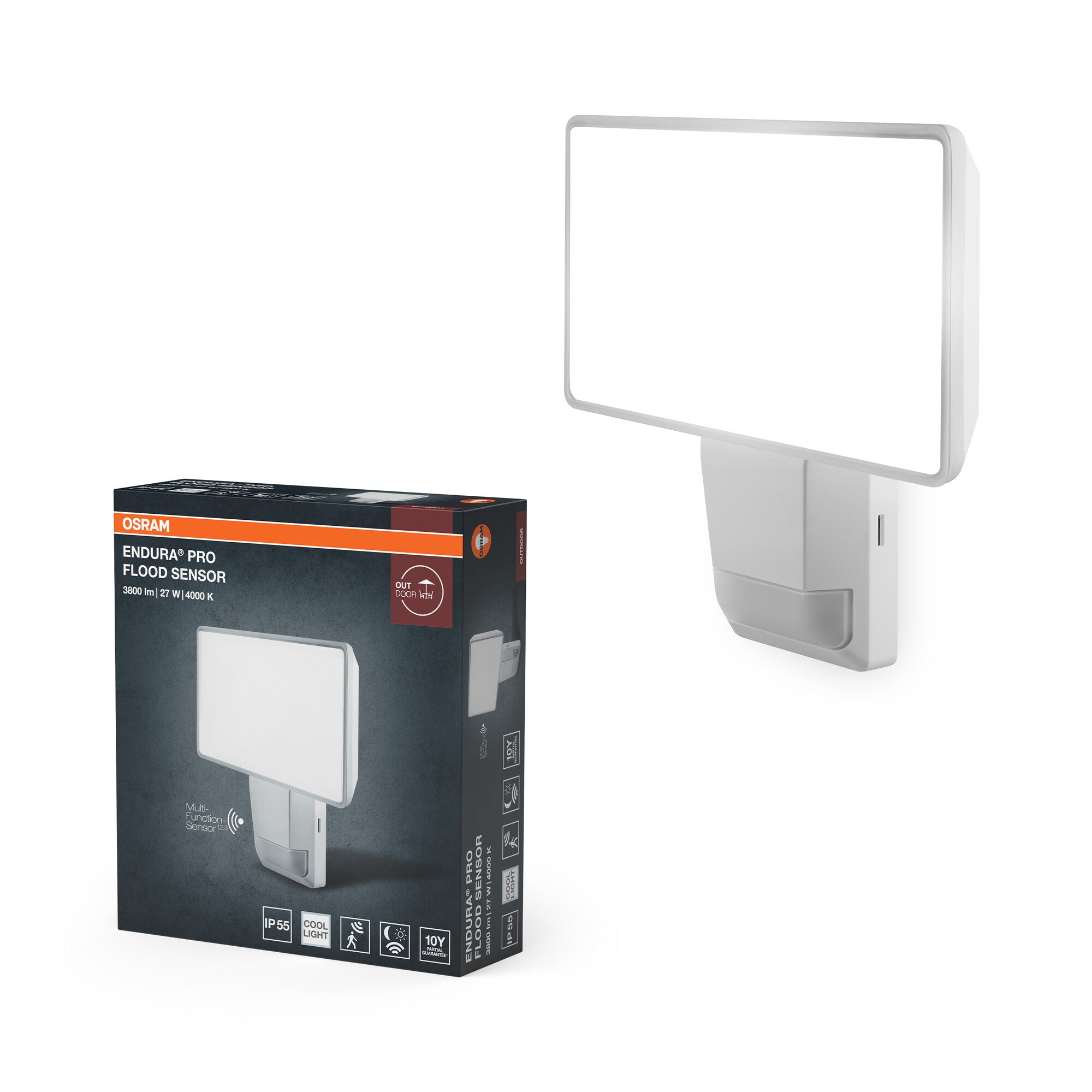 OSRAM LED-Strahler Flutlicht mit Sensor, 27W, neutralweiß, 3000lm, IP5