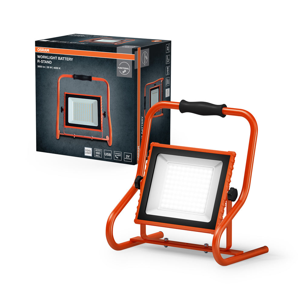 OSRAM WORKLIGHTS BATTERY R-STAND Akku USB LED Baustrahler 30W / 4000K