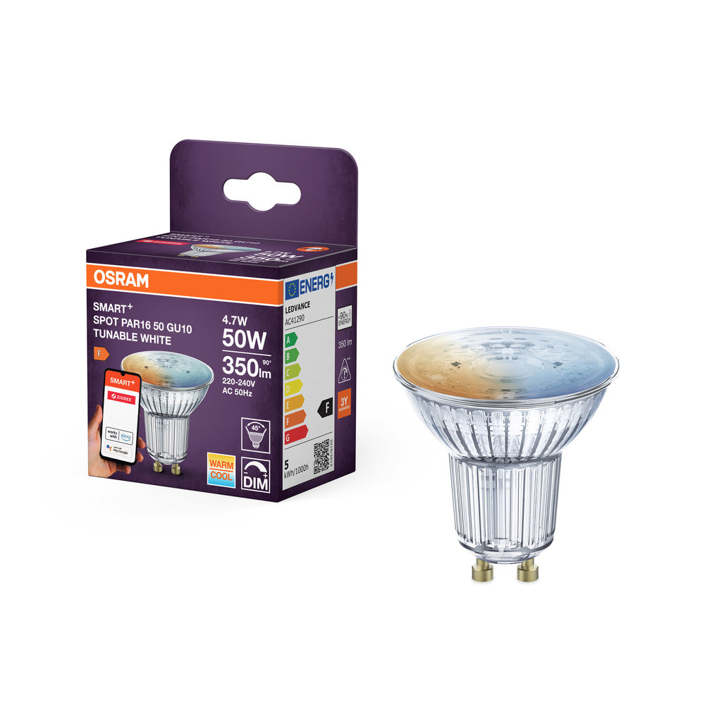 Ledvance Smart Zigbee GU10 Spot 4.5W 350lm 36D - 827 Zeer Warm Wit | Dimbaar - Vervangt 40W