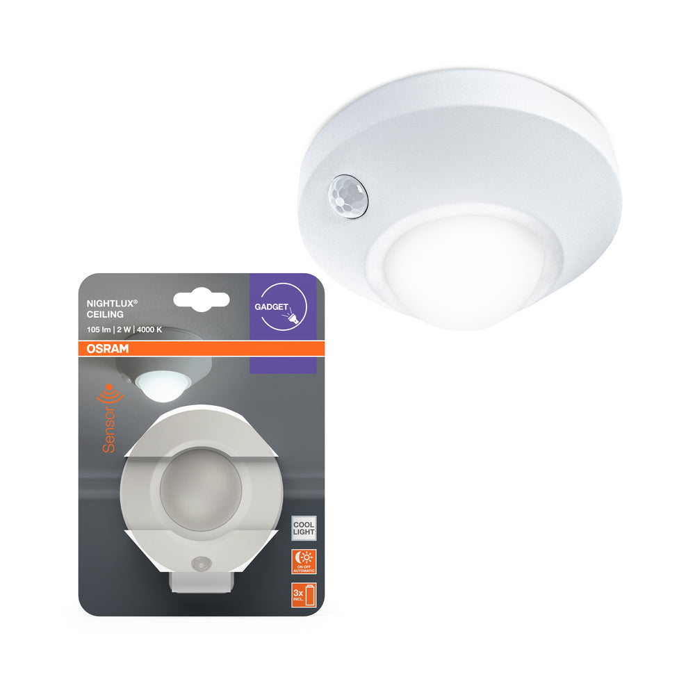 OSRAM NIGHTLUX® LED Deckenleuchte / Nachtlicht mit Sensor batteriebetr