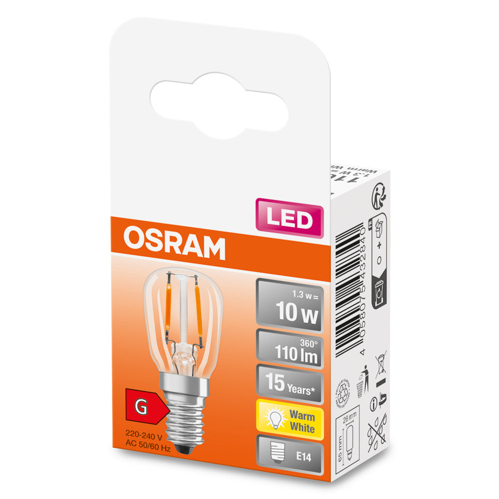 OSRAM LED Lampe LED SPECIAL T26 1.3W 827 Clear E14, 110 lm, 2700 K, Warmweiß-LEDVANCE Shop OSRAM LED Lampe LED SPECIAL T26 1.3W 827 Clear E14, 110 lm, 2700 K, Warmweiß-LEDVANCE Shop