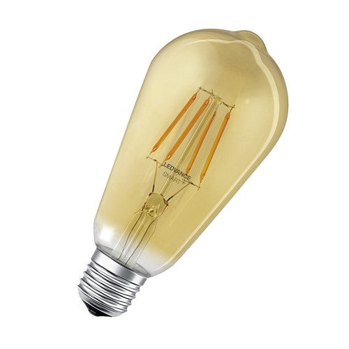 LEDVANCE Smarte LED-Lampe mit WiFi Technologie in Gold Edison Form, Sockel E27, Dimmbar,Warmweiß (2400K), ersetzt Glühlampen mit 53 W, SMART+ WiFi Classic Dimmable, 1er-Pack-Leuchtmittel-LEDVANCE Shop LEDVANCE Smarte LED-Lampe mit WiFi Technologie in Gold Edison Form, Sockel E27, Dimmbar,Warmweiß (2400K), ersetzt Glühlampen mit 53 W, SMART+ WiFi Classic Dimmable, 1er-Pack-Leuchtmittel-LEDVANCE Shop