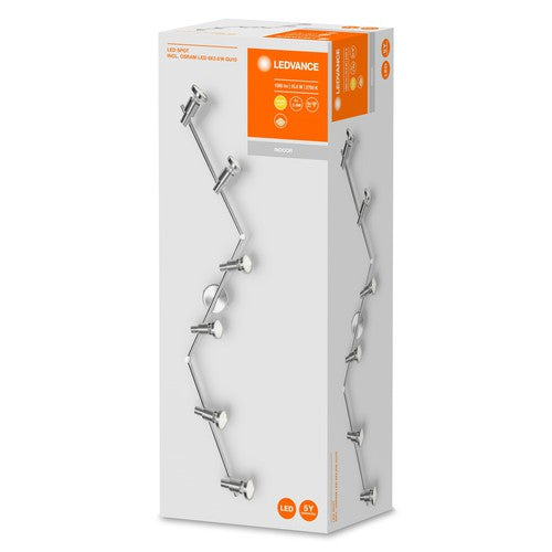 LEDVANCE LED Spotlight, 6-flammiger hochwertiger Spotstrahler aus Aluminium, geeignet für Wand und Decke Innen, austauschbare GU10-Leuchtmittel enthalten, Warmweiß (2700K), 3W, LED SPOT GU10 6x3W-Deckenleuchten-LEDVANCE Shop LEDVANCE LED Spotlight, 6-flammiger hochwertiger Spotstrahler aus Aluminium, geeignet für Wand und Decke Innen, austauschbare GU10-Leuchtmittel enthalten, Warmweiß (2700K), 3W, LED SPOT GU10 6x3W-Deckenleuchten-LEDVANCE Shop