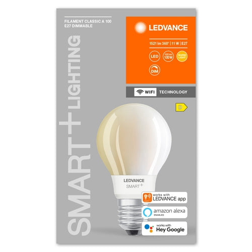 LEDVANCE Wifi SMART+ Classic A Lampe dimmbar (ex 100W) 11W / 2700K Warmweiß E27-Leuchtmittel-LEDVANCE Shop LEDVANCE Wifi SMART+ Classic A Lampe dimmbar (ex 100W) 11W / 2700K Warmweiß E27-Leuchtmittel-LEDVANCE Shop