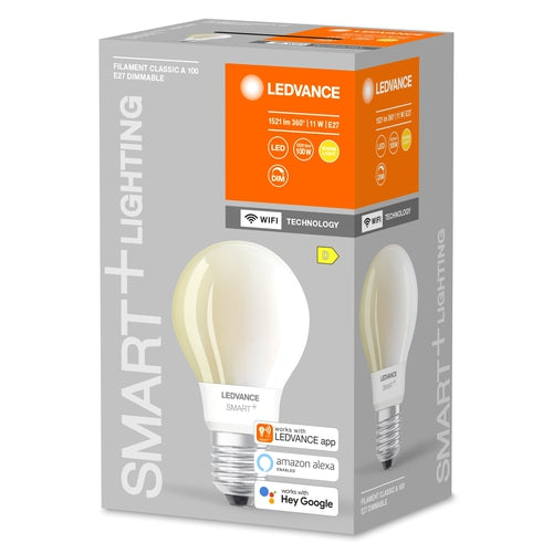 LEDVANCE Wifi SMART+ Classic A Lampe dimmbar (ex 100W) 11W / 2700K Warmweiß E27-Leuchtmittel-LEDVANCE Shop LEDVANCE Wifi SMART+ Classic A Lampe dimmbar (ex 100W) 11W / 2700K Warmweiß E27-Leuchtmittel-LEDVANCE Shop