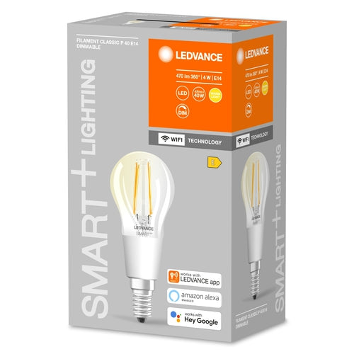 LEDVANCE Wifi SMART+ Lampe dimmbar 4W / 2700K Warmweiß E14-Leuchtmittel-LEDVANCE Shop LEDVANCE Wifi SMART+ Lampe dimmbar 4W / 2700K Warmweiß E14-Leuchtmittel-LEDVANCE Shop