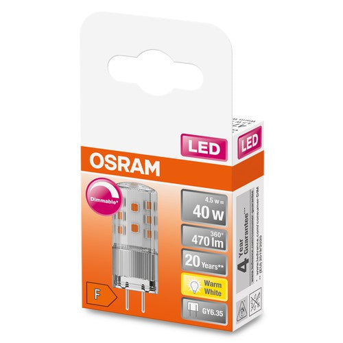 5er Pack Osram G4 LED PIN Stiftsockel Lampe 12V Niedervolt Warmweiss 2700K  0,9W wie 10W