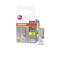 OSRAM LED Stiftsockellampe BASE PIN G9 LED-Lampe CL40 non-dimmable 4.2W, G9 , Warmweiß 5er Pack-Leuchtmittel-LEDVANCE Shop OSRAM LED Stiftsockellampe BASE PIN G9 LED-Lampe CL40 non-dimmable 4.2W, G9 , Warmweiß 5er Pack-Leuchtmittel-LEDVANCE Shop