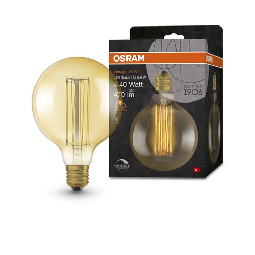 OSRAM Vintage 1906 LED-Lampe, Gold-Tönung, 5,8W, 470lm , Warmweiß , E2