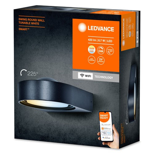 LEDVANCE SMART+ Outdoor WiFi-Wandleuchte 6,7W, 420lm, grau-Außenwandleuchten-LEDVANCE Shop LEDVANCE SMART+ Outdoor WiFi-Wandleuchte 6,7W, 420lm, grau-Außenwandleuchten-LEDVANCE Shop