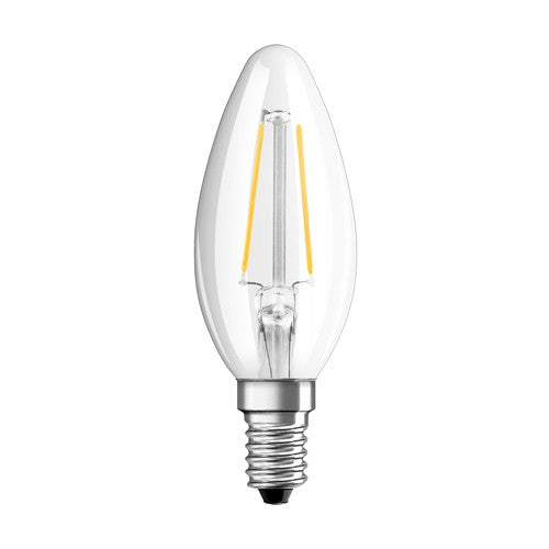 OSRAM Retrofit Classic B LED Lampe Kerzenform (ex 25W) 2,5W / 2700K Warmweiß E14-Leuchtmittel-LEDVANCE Shop OSRAM Retrofit Classic B LED Lampe Kerzenform (ex 25W) 2,5W / 2700K Warmweiß E14-Leuchtmittel-LEDVANCE Shop