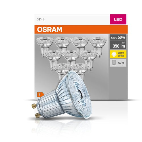 OSRAM LED Base LED-Spot Lampe (ex 50W) 4,3W / 2700K GU10 10er , Warmwe