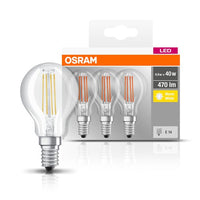 OSRAM LED Base Classic LED Lampe (ex 40W) 4W / 2700K 3er Pack E14 , Warmweiß-Leuchtmittel-LEDVANCE Shop OSRAM LED Base Classic LED Lampe (ex 40W) 4W / 2700K 3er Pack E14 , Warmweiß-Leuchtmittel-LEDVANCE Shop