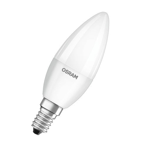 OSRAM LED Base LED Lampe Kerzenform matt (ex 40W) 5,5W / 4000K Kaltweiß E14 4er Pack-Leuchtmittel-LEDVANCE Shop OSRAM LED Base LED Lampe Kerzenform matt (ex 40W) 5,5W / 4000K Kaltweiß E14 4er Pack-Leuchtmittel-LEDVANCE Shop