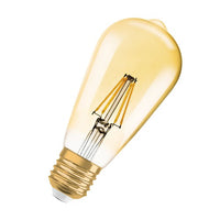 OSRAM LED-Lampe dimmbar EDISON 6.5W Filament E27 Vintage 1906 Gold, E27, 2er Pack-Leuchtmittel-LEDVANCE Shop OSRAM LED-Lampe dimmbar EDISON 6.5W Filament E27 Vintage 1906 Gold, E27, 2er Pack-Leuchtmittel-LEDVANCE Shop