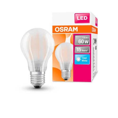 OSRAM LED BASE CLASSIC A Lampe klar (ex 60W) 6,5W / 4000K Kaltweiß E27