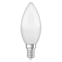 OSRAM LED Base LED Lampe Kerzenform matt (ex 40W) 5,5W / 4000K Kaltweiß E14 4er Pack-Leuchtmittel-LEDVANCE Shop OSRAM LED Base LED Lampe Kerzenform matt (ex 40W) 5,5W / 4000K Kaltweiß E14 4er Pack-Leuchtmittel-LEDVANCE Shop