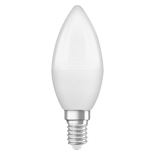 OSRAM LED Base LED Lampe Kerzenform matt (ex 40W) 5,5W / 4000K Kaltweiß E14 4er Pack-Leuchtmittel-LEDVANCE Shop OSRAM LED Base LED Lampe Kerzenform matt (ex 40W) 5,5W / 4000K Kaltweiß E14 4er Pack-Leuchtmittel-LEDVANCE Shop