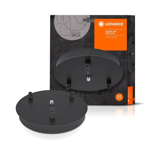 LEDVANCE Vintage Edition 1906, Canopy schwarz, Halterung für LEDVANCE