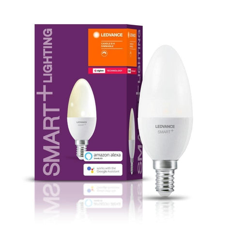 LEDVANCE Smart+ LED, ZigBee Lampe mit E14 Sockel, warmweiß, dimmbar, D