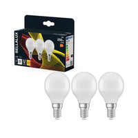 BELLALUX LED-Lampe, Sockel E14, Warmweiß (2700K), Matt, Tropfenform, Ersatz für herkömmliche 25W-Glühbirne, 3er Pack