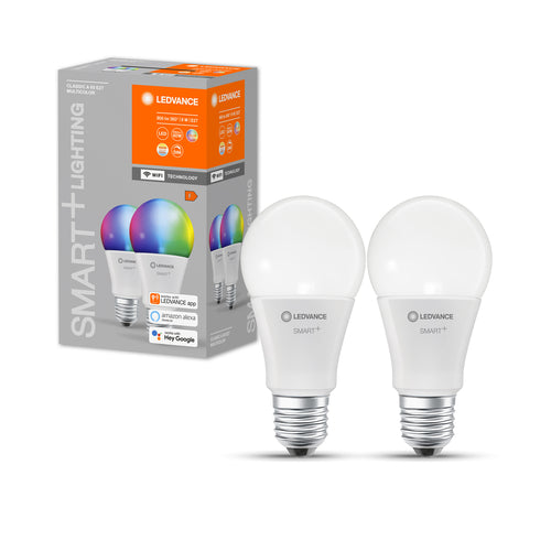 LEDVANCE Wifi SMART+ Lampe RGBW mehrfarbig (ex 60W) 9W /2700-6500K E27 2er