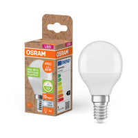 OSRAM LED Star Classic P 40 Lampe Recycled Plastic 4.9W Kaltweiß Frosted E14
