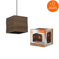 LEDVANCE DECOR Pendelleuchte Decor Cardboard Square braun, E27, inkl. Leuchtmittel-LEDVANCE Shop
