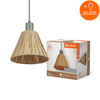 LEDVANCE DECOR Pendelleuchte Decor Raffia grün-braun, E27, 200 mm, inkl. Leuchtmittel-LEDVANCE Shop