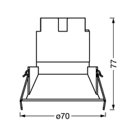 LEDVANCE SPOT TWIST Downlight, Ø 70mm, weiß, 5W, 400lm, 840 WT