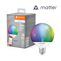 LEDVANCE Matter SMART+ LED Lampe CLASSIC G95, RGB,Frost-Optik, 14W, 1521lm, E27