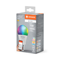 LEDVANCE Matter SMART+ LED Lampe, Frost-Optik, RGB, 9,5W, 1055lm, E27