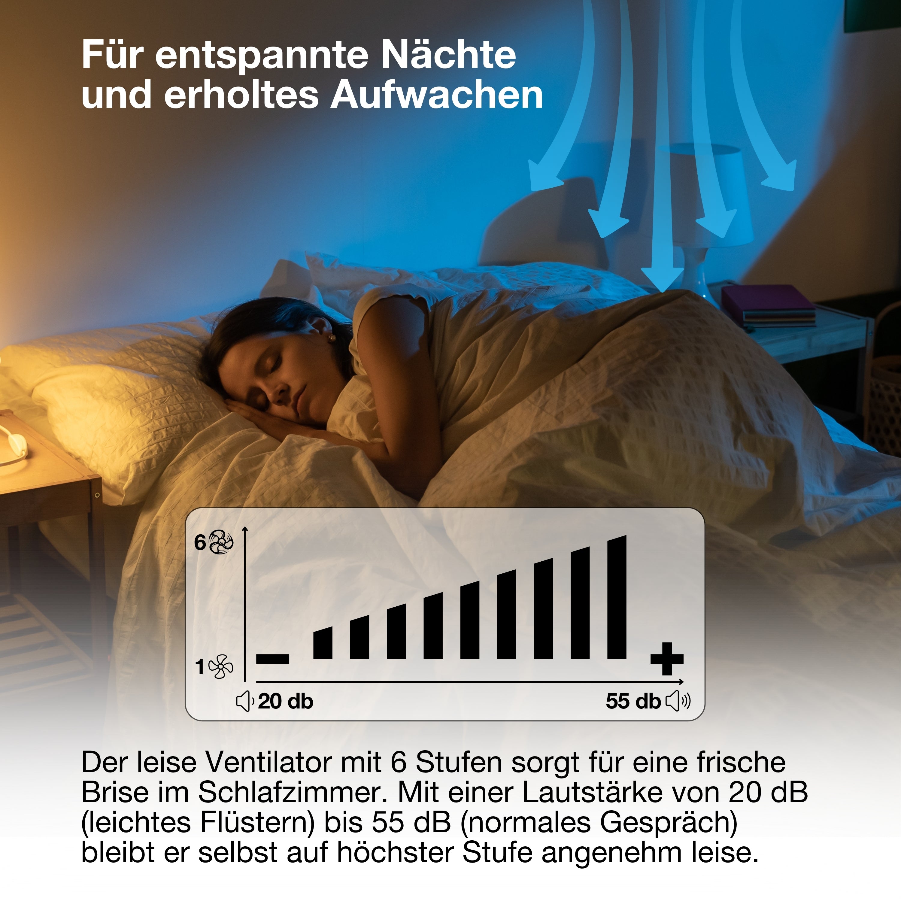 OSRAM Ceiling Fan Encapsulate Deckenventilator, 49W, 3000lm, 2700-6500K, Weiß