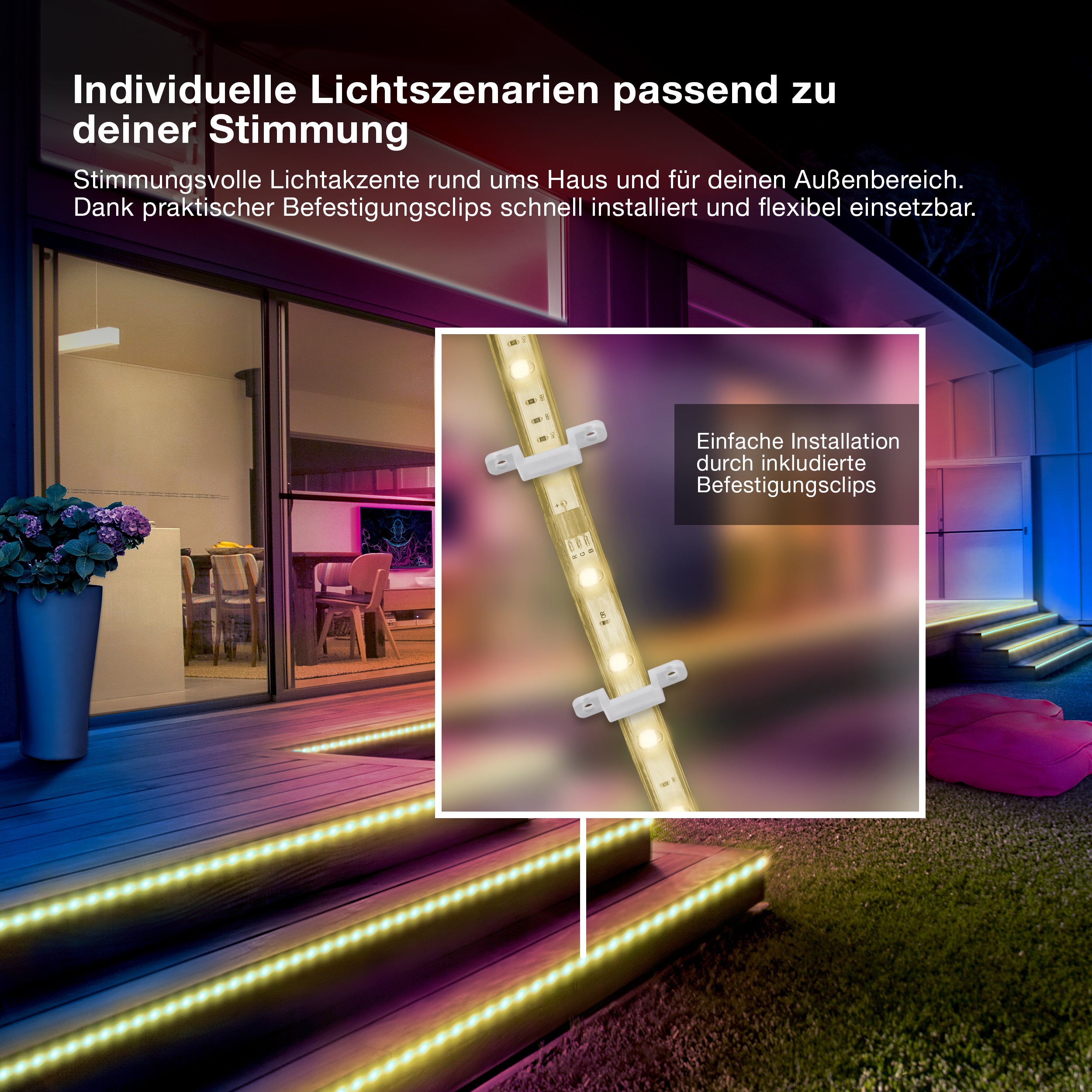 OSRAM OUTDOOR FLEX LED Streifen RGB 20M IP65 Fernbedienung