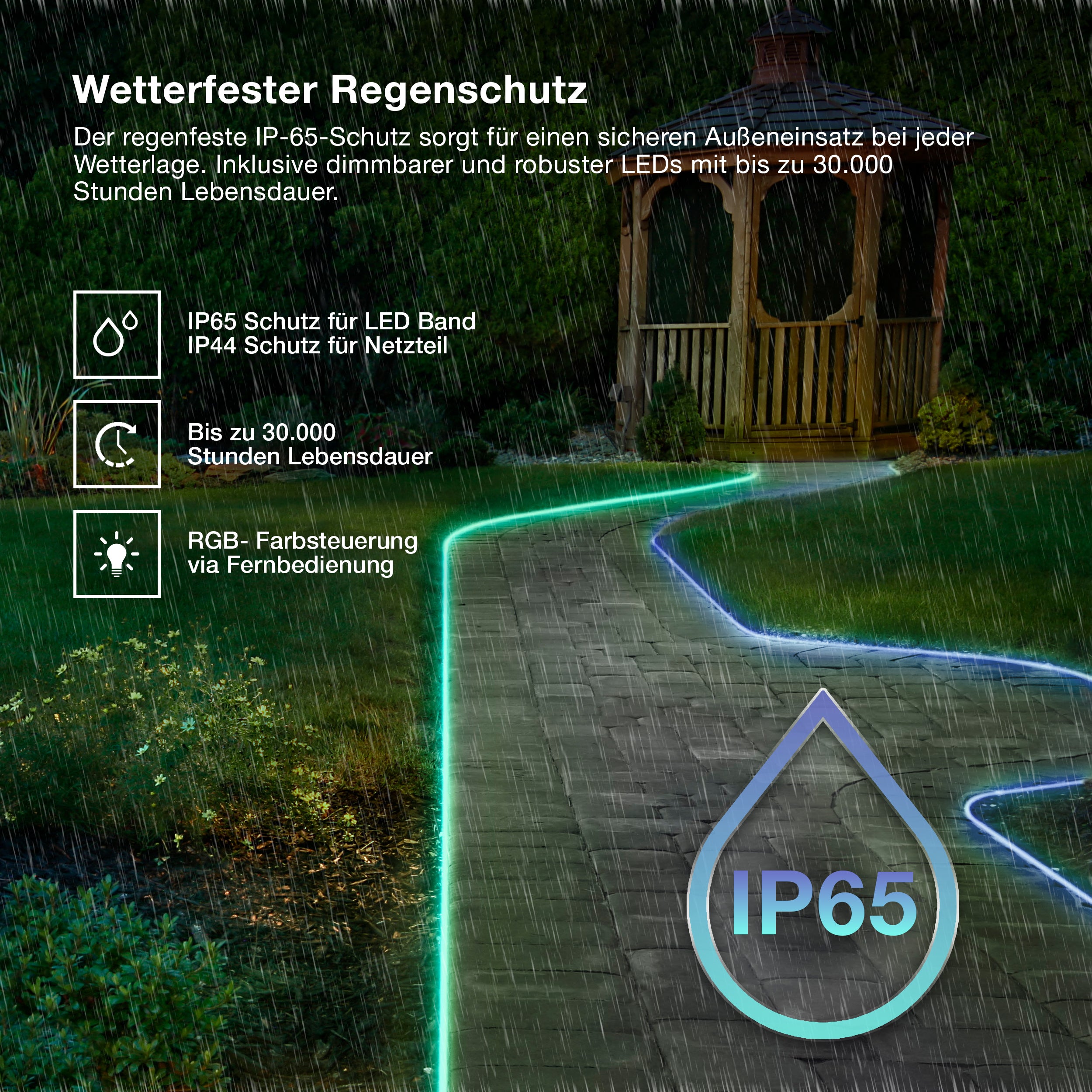 OSRAM OUTDOOR FLEX LED Streifen RGB 10M RGB Fernbedienung